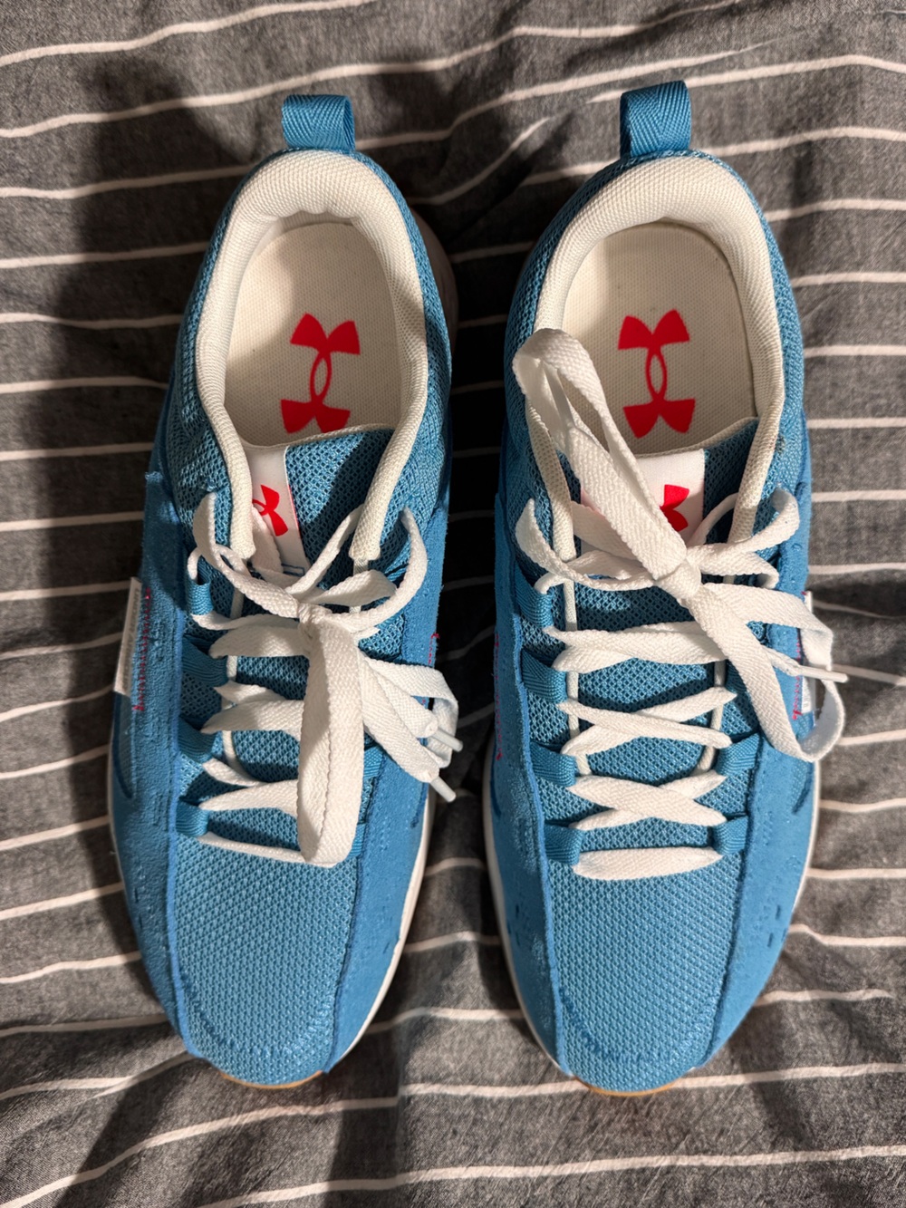 Blue Under Armour sneakers shoes